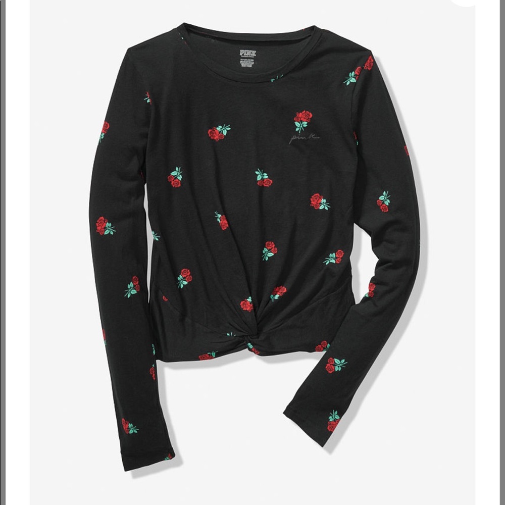 GIRLFRIEND TWIST FRONT LONG SLEEVE TEE L